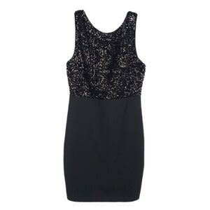 FOREVER 21 sequin sleeveless scuba dress evening wedding guest